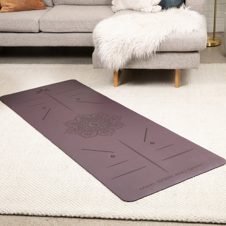 MIND BODY AND SPIRIT Yoga Mat Set - Midnight Purple
